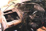 LR - 144002080 - Hole in RHS Bulkhead caused by home made heater -- 11th.March 1990
