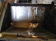 LR - 144002080 - Bulkhead under repair - passenger (RHS) footwell
