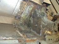 LR - 144002080 - Bulkhead under repair - passenger (RHS) footwell
