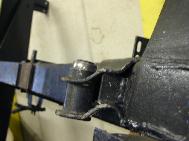 LR - 144002080 - Spring shackle bush insertion -- how not to do it !
