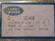 LR - 144002080 - Washer plate 332400 (new)
